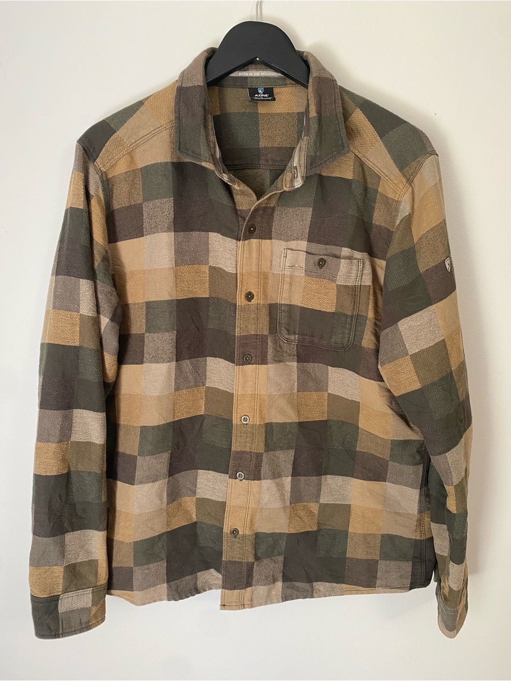 Kuhl Men's Plaid Camo long sleeve shirt Large
